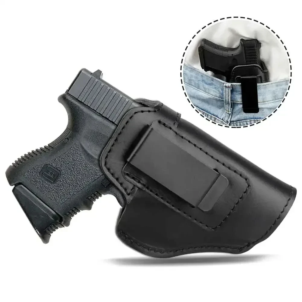 

IWB Holster Left and Right Tactical Leather Holster for Concealed Carry Airgun for Glock 17 19 43X Sig P365 9mm for Hunting