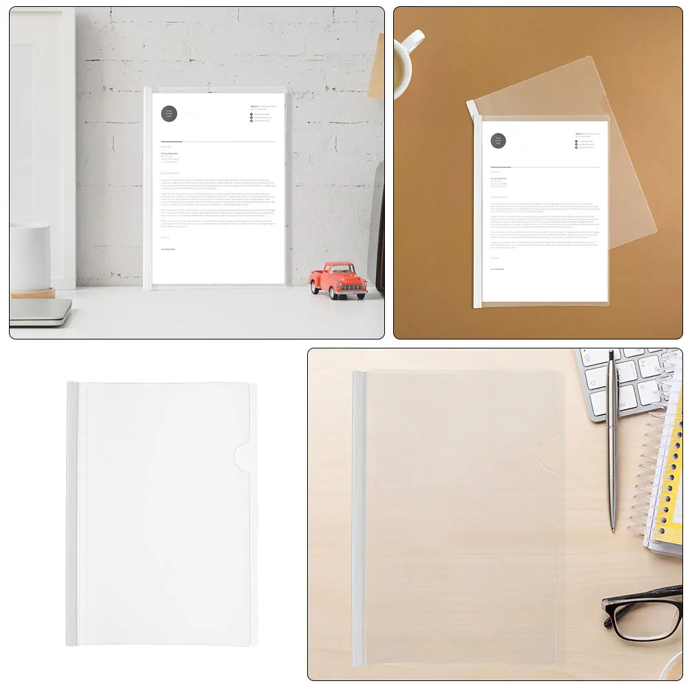 

10pcs Plastic Slide Binders Bookbinding Clips B5 Document Organizer Strong Clamping Multi-Functional File Folder Storage