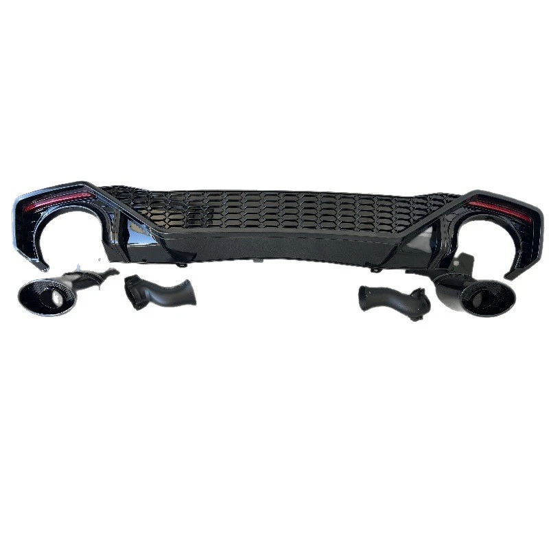 Fits 2019-2025 Audi A7 C8.| RS7 Style Honeycomb Diffuser| Big Cannon Exhaust Tips| Rear Bumper Body Kit