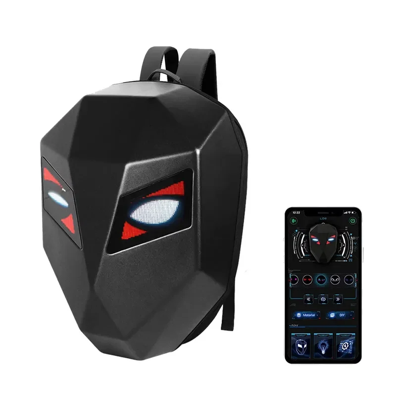for Iron Man LED Eye Backpack Bluetooth Light Emitting Diode Bike Bag New Luxury Youth Gifts