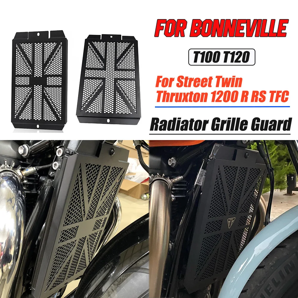 

Motocycle Radiator Grille Cover Water Tank Guard Protection FOR Bonneville T100 T120 Street Twin Thruxton 1200 R RS TFC Access
