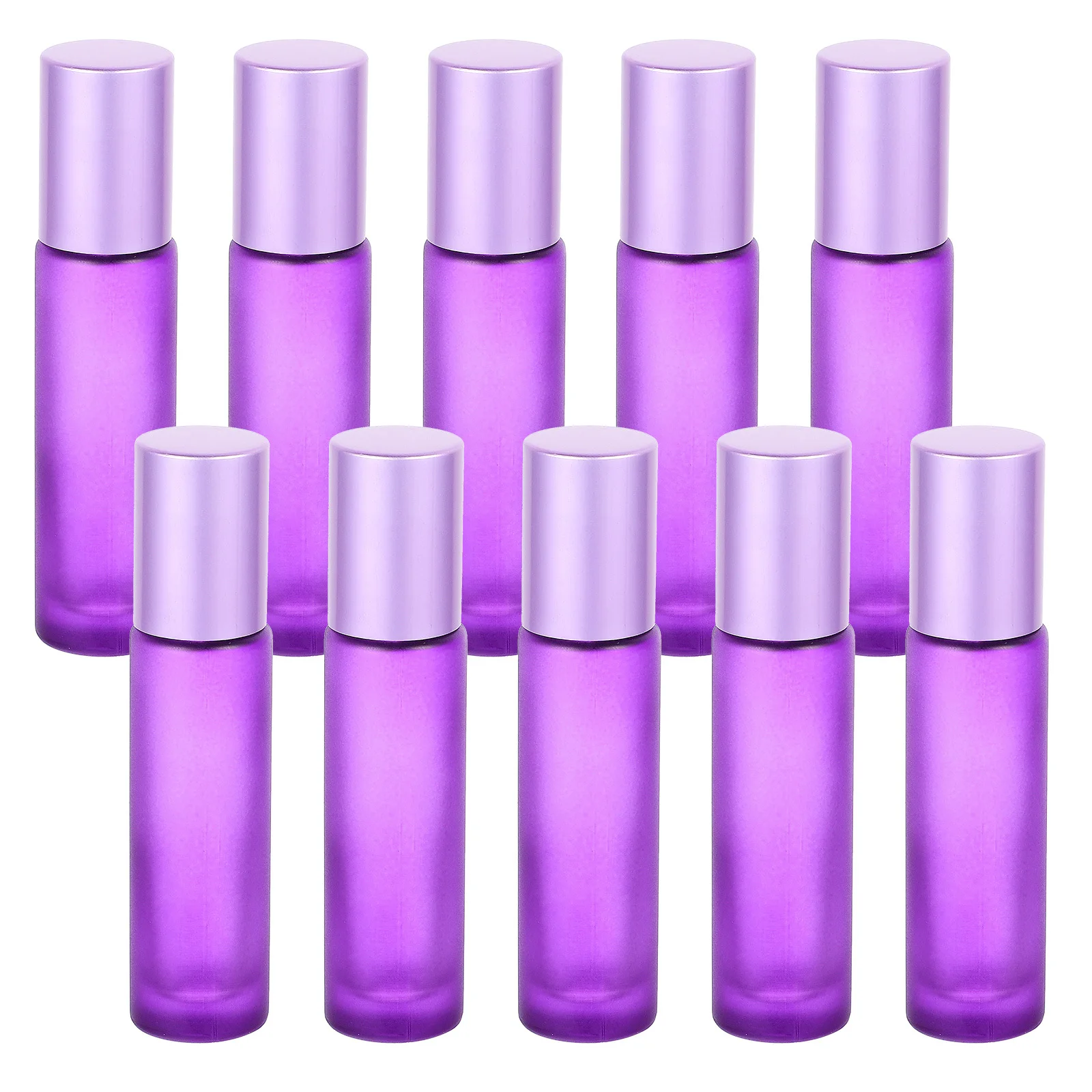 Bottiglie a rullo in vetro da 10 pezzi Bottiglie di olio essenziale riutilizzabili da 10 ml Dispenser vuoto per uso in viaggio con siero profumato