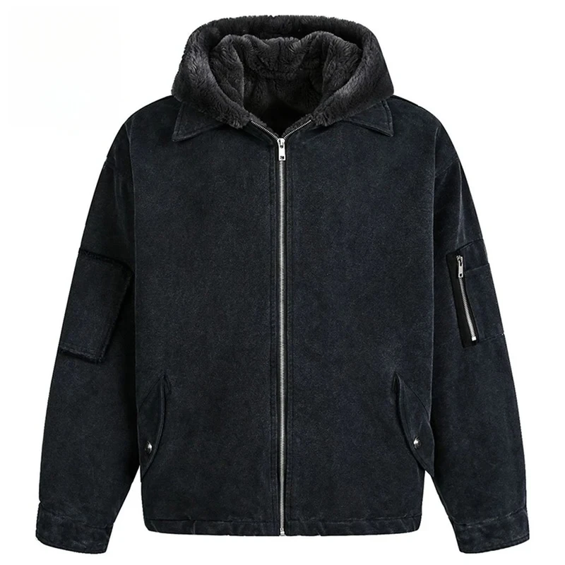 

Мужские джинсовые парки, зимние куртки, утепленные пальто, винтажные стеганые куртки большого размера, уличная одежда, куртки в стиле Харадзюку в стиле хип-хоп для мужчин