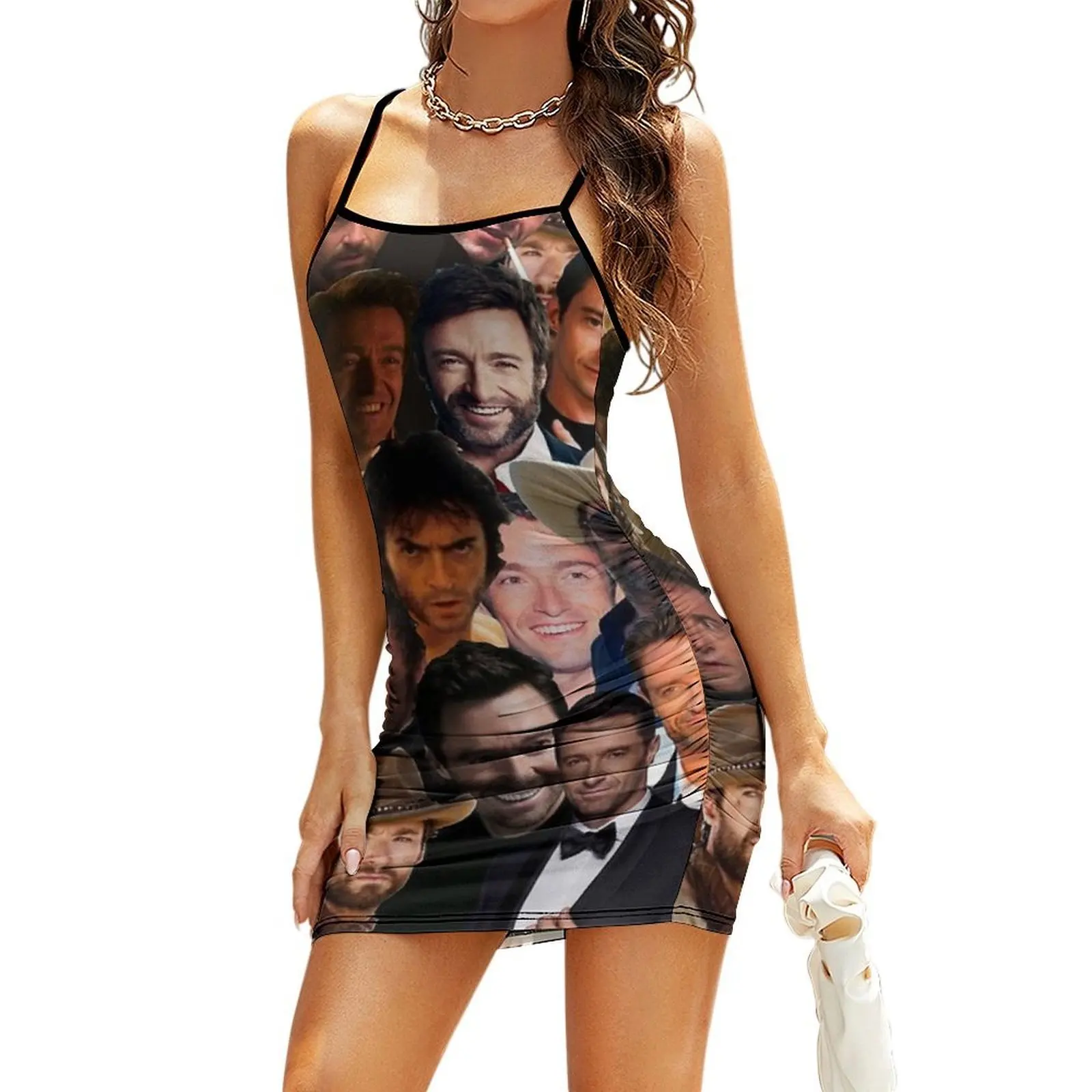 

Hugh Jackman Photo Collage 2 Sling Dress Party dresses summer dress women 2025 summer outfits for women 2025 Dress woman