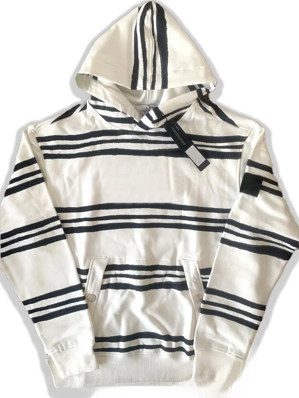 

Мужская свободная повседневная вязаная куртка-худи в ретро-стиле с полосками, слегка эластичная, белая, верхняя одежда для мужчин, весна 2026, повседневный стиль