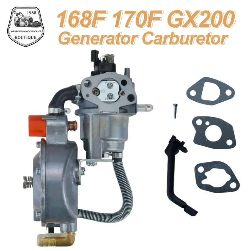 

Generator Dual Fuel Carburetor LPG NG Conversion Kit for 2.8KW GX200 170F Manual Chokes for GX160 2KW 168F