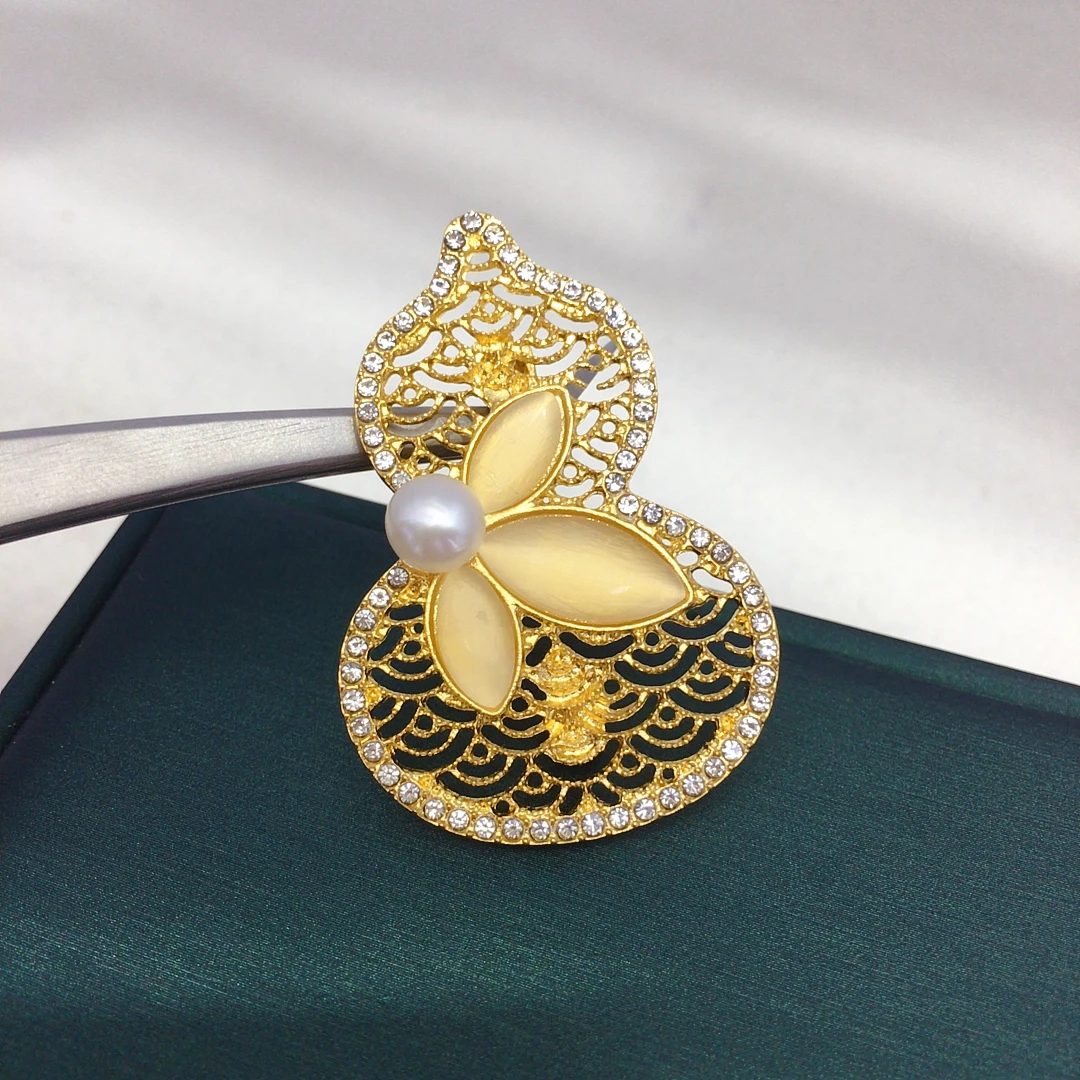 

ZHBORUINI натуральный пресноводный жемчуг, новая китайская брошь в виде тыквы, удача, удача, нагрудный цветок, осень/зима, модная женская банкетная брошь