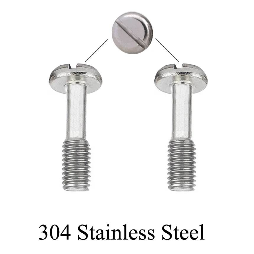 

M8 M8*12/16/20/25/30/35/40 304 Stainless Steel Bolt Half Thread Knurled Slotted Minus Pan Head Panel Waisted Shank Captive Screw