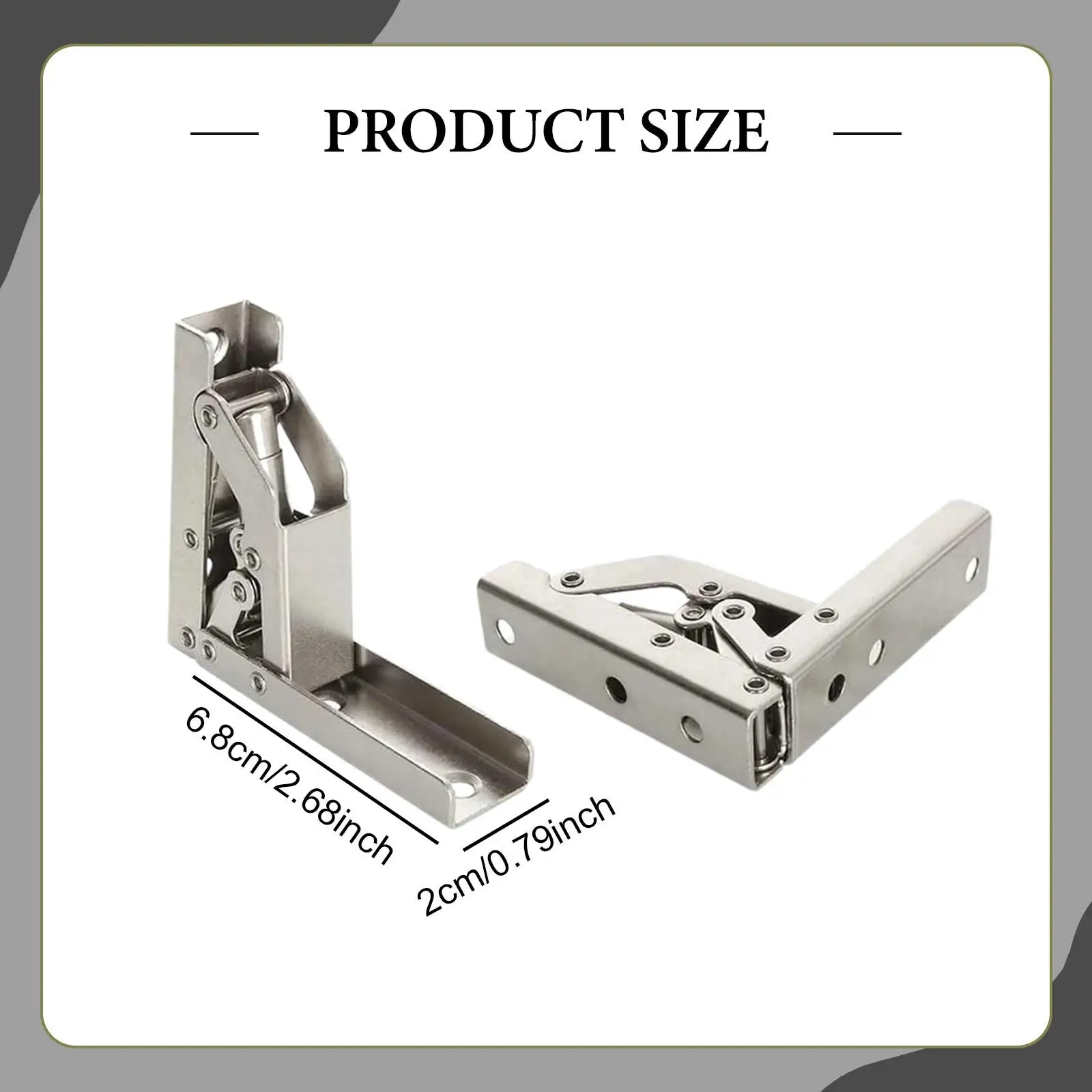 2x 90 Degree Folding Hinges Tables Sturdy Hidden Brackets for Home Dorm Cafe