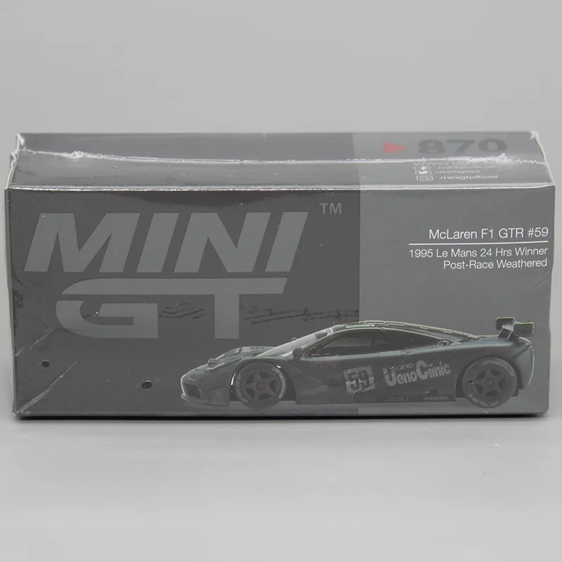 MINIGT 1/64 McLaren F1 GTR # 59 1995 Le Mans 24Hr Legering Motorvoertuig Speelgoed spuitgieten Metalen Model Collectie Jongen Kerstcadeau