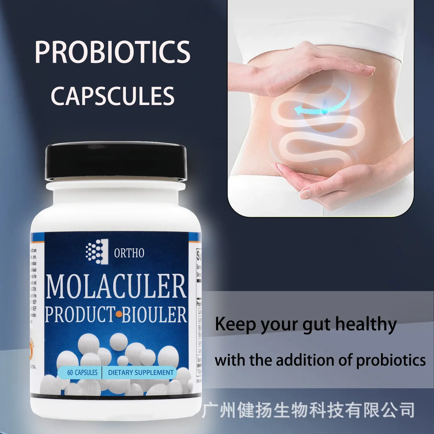 

1 bottle of probiotic capsules to enhance immunity improve gut microbiota promote peristalsis and nutrient absorption