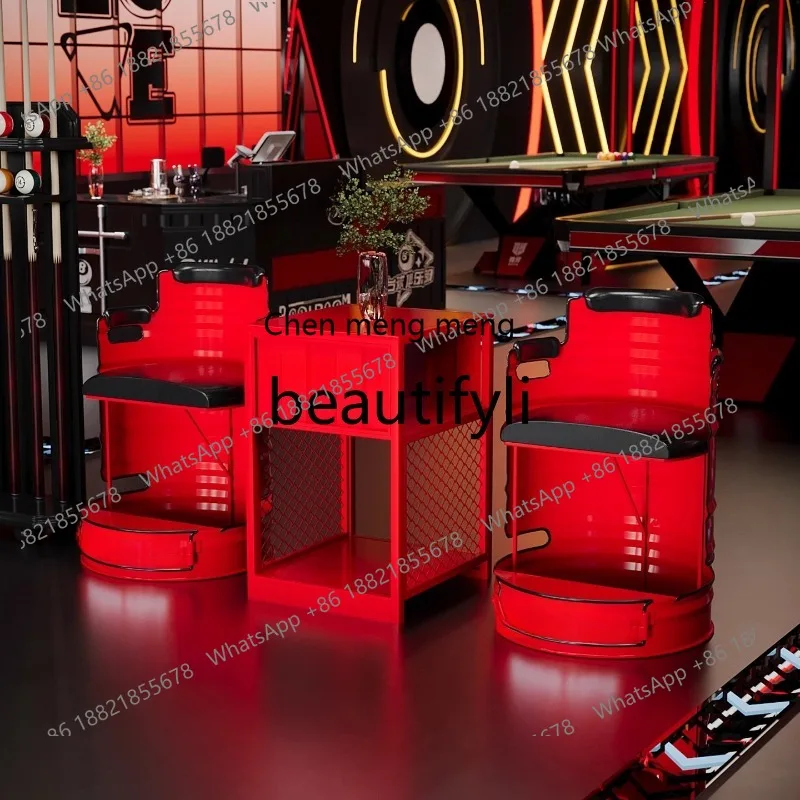 

X Viewing Ball Chair Billiard Hall Bar Rest Area Table and Chair Set Commercial Booth Sofa