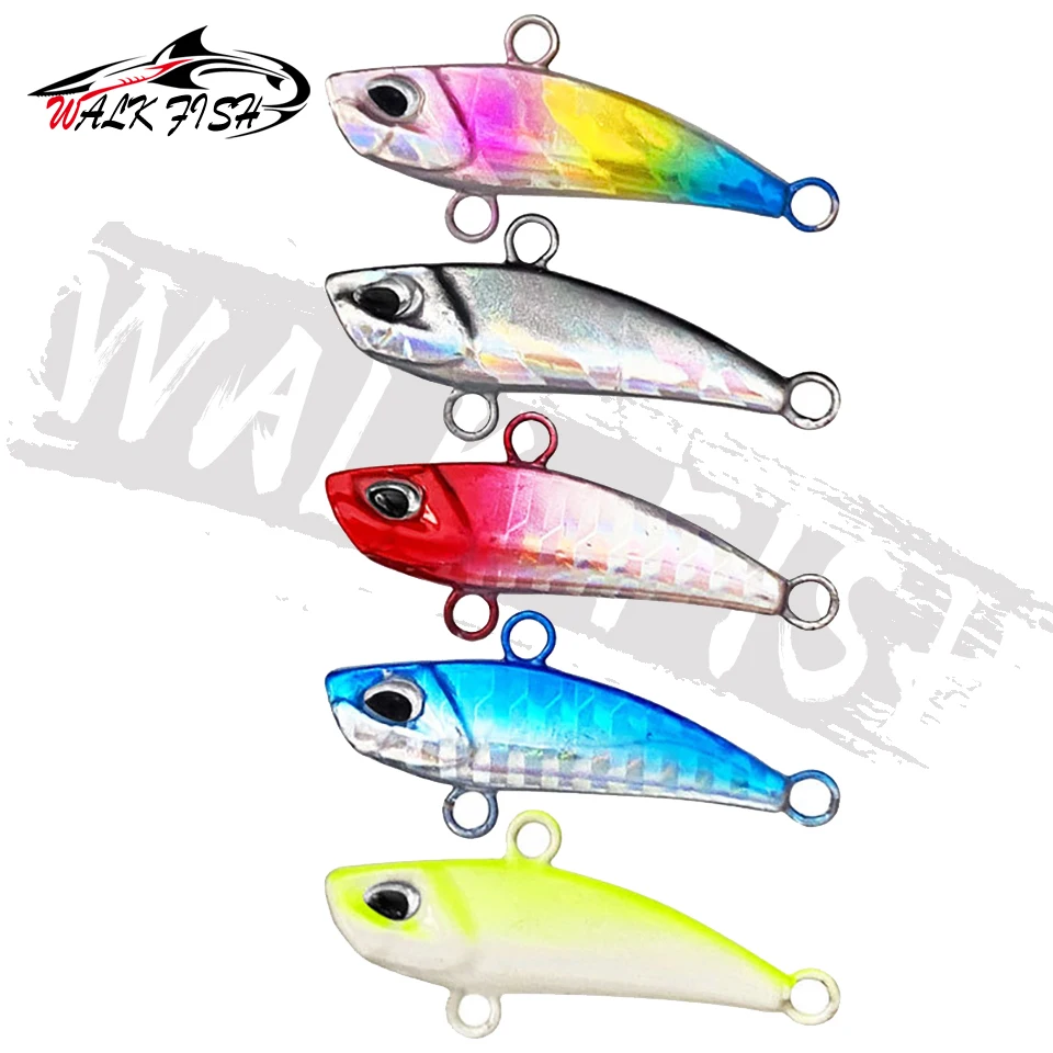 WALK FISH New Metal Mini VIB With Spoon Fishing Lure 7g 10g 15g 20g Crankbait Vibration Spinner Sinking Bait Fishing Tackle