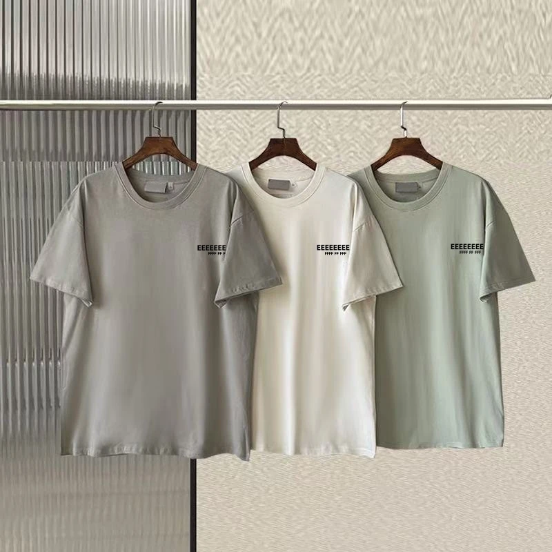 

Новая классическая мужская футболка с коротким рукавом, двойной полосой и светоотражающим логотипом на груди, в стиле High Street, для пар, из хлопка, повседневная.