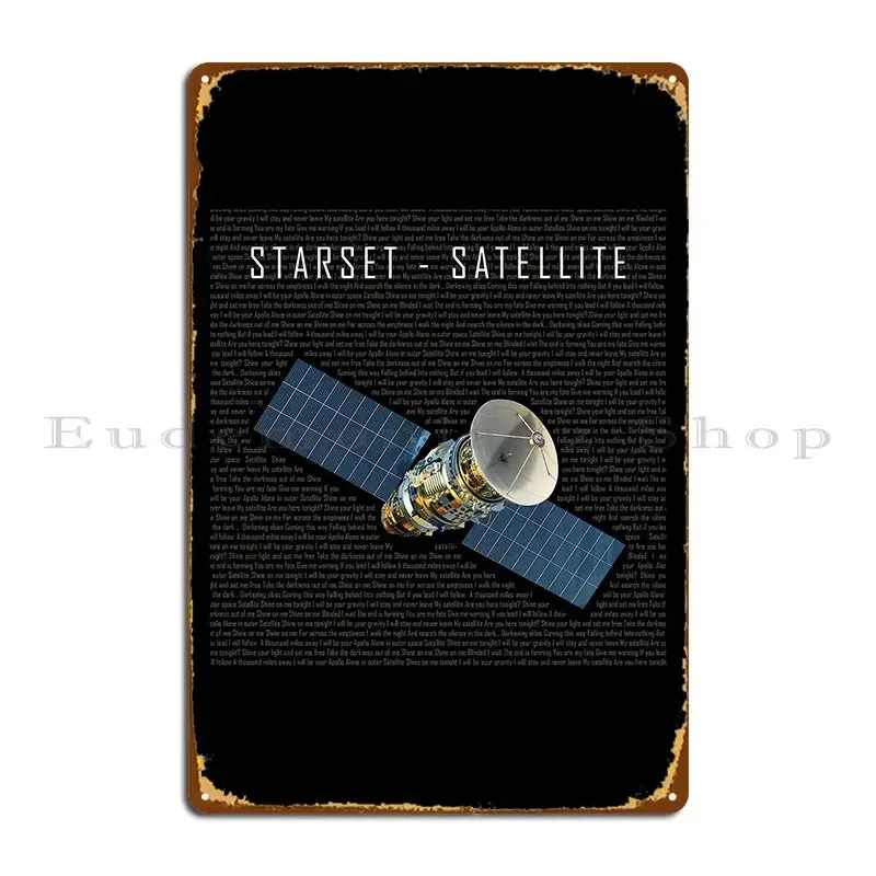 Starset Satellite Lyrics Fan Edit Metal Sign PaintingDesigns Cinema Wall Decor Wall Mural Tin Sign Poster