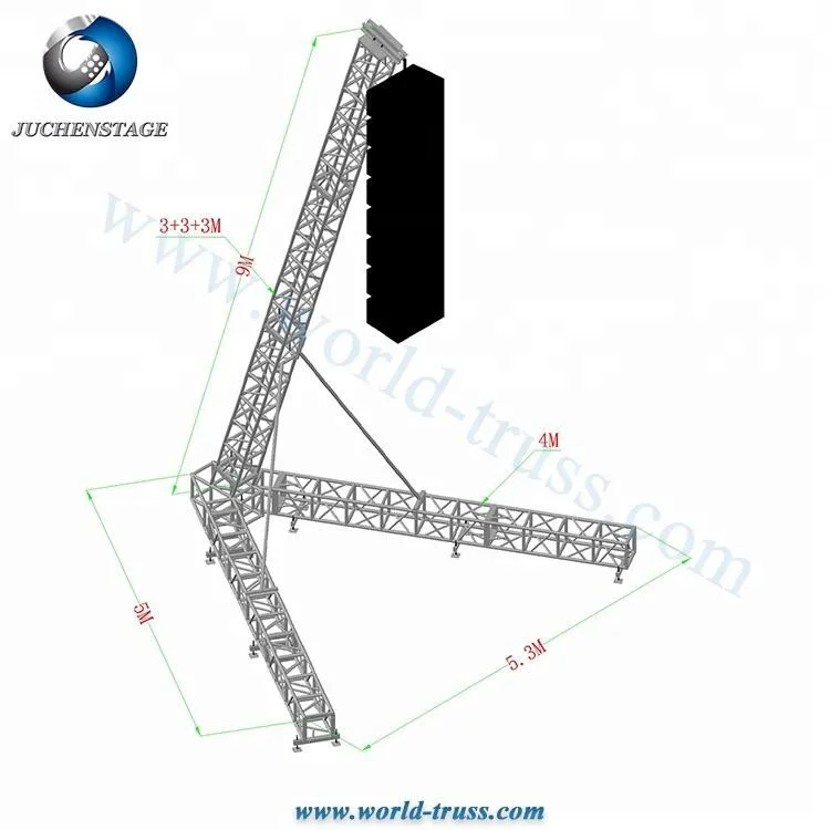 speaker truss 6.5m Telescopic Lifting Tower Sound Line Array Truss Stand