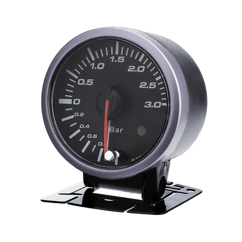 60MM Auto Car Pressure Gauge Boosts Turbos Gauge 12V 0~3BAR Accurate Engine Monitoring Improve Engine Efficiency