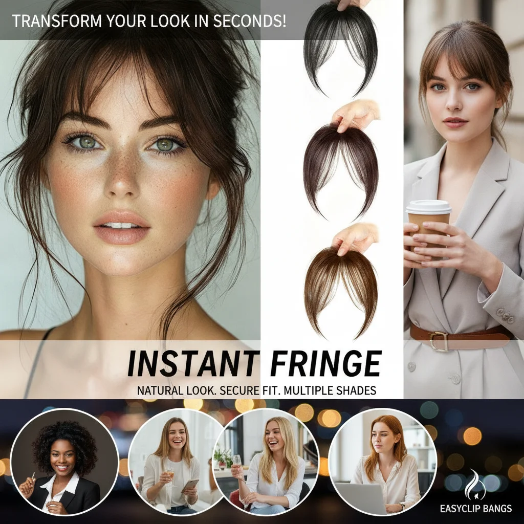 

Natural Air Bangs for Women Simulation Hairpiece No Trace Top Head & Forehead Wig Bangs Hair Styling Accessory