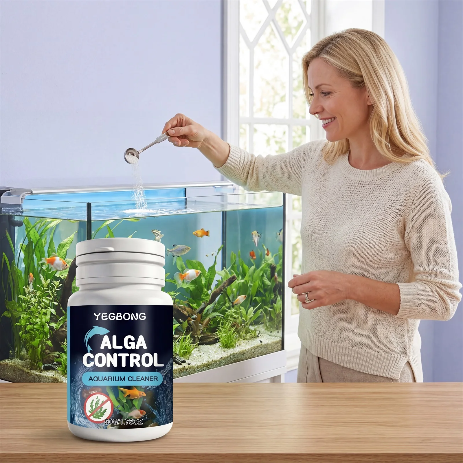 Planted Aquarium Algae Control - Poudre nettoyante pour aquarium 50g, clarifiant