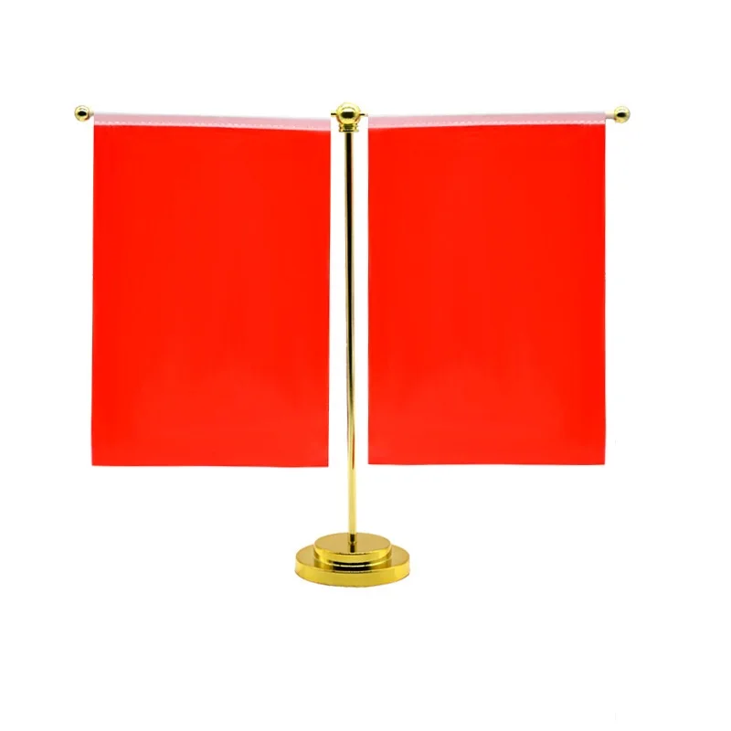 T-shaped Table Flag with 14*21cm Small Flag Customizable Office Desktop Decoration
