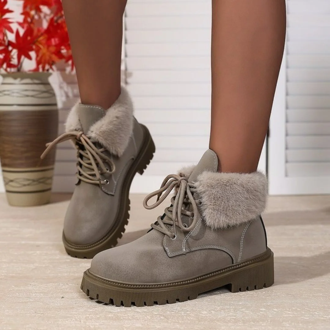 

Women's oversized 2025 autumn and winter new style suede, fleece and thickened, fashionable, warm and comfortable cotton boots