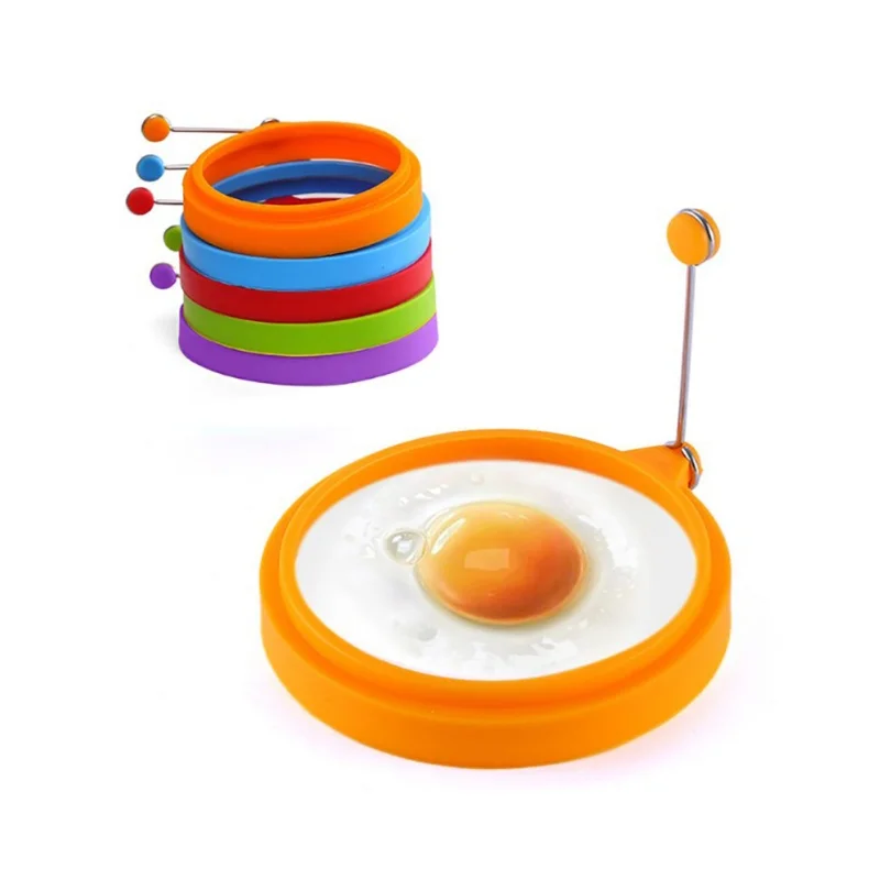 

5 шт. силиконовые кольца для яиц с антипригарным покрытием, идеальная форма для кольца для жареных яиц, блин, завтрак, сэндвич, кухонный инструмент для приготовления пищи