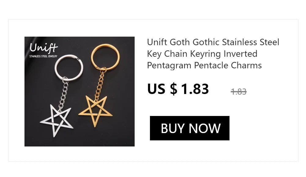 Unift Inverted Pentagram Satanic Necklace for Men  Stainless Steel Long Neck Chain Goth Gothic Occult Wicca Pentacle Jewelry