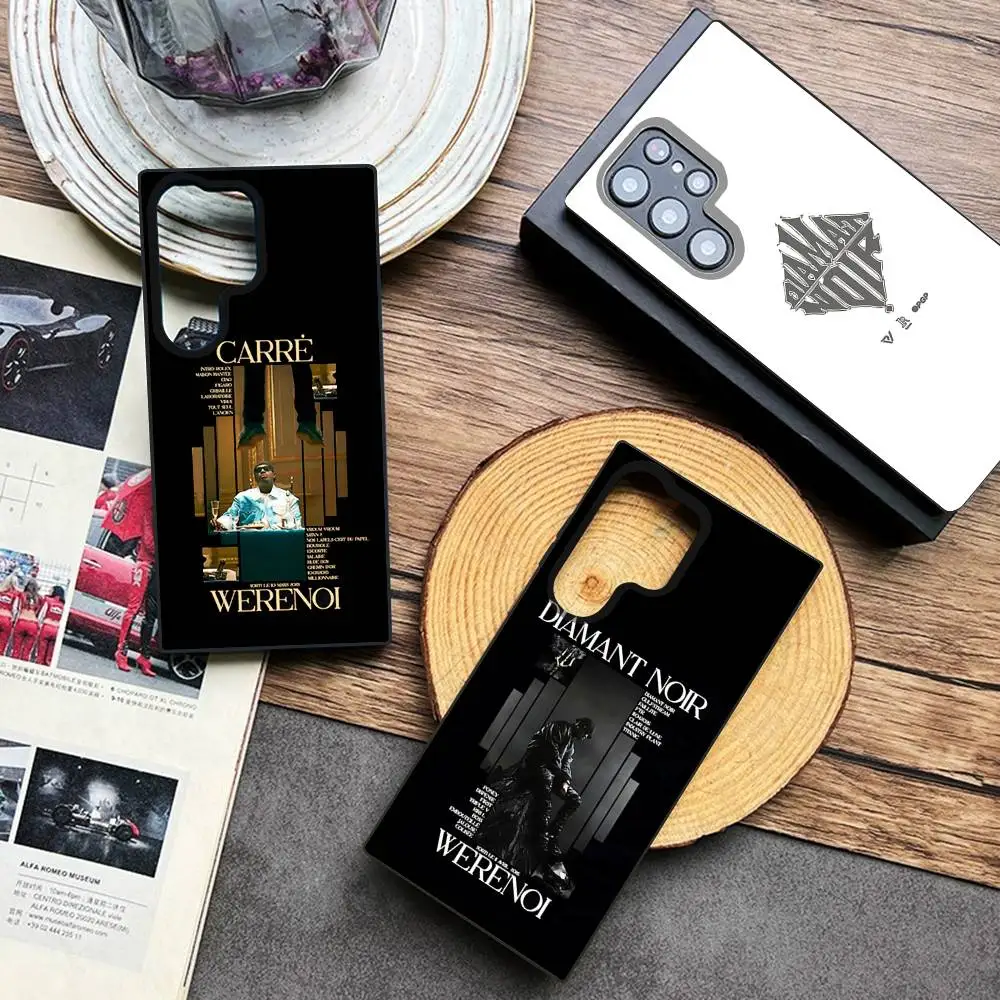 

W-Werenoi Diamant Noir Phone Case For Samsung Galaxy A 91,80,73,72,71,53,52,51,22,5G Shockproof Soft Black Cover