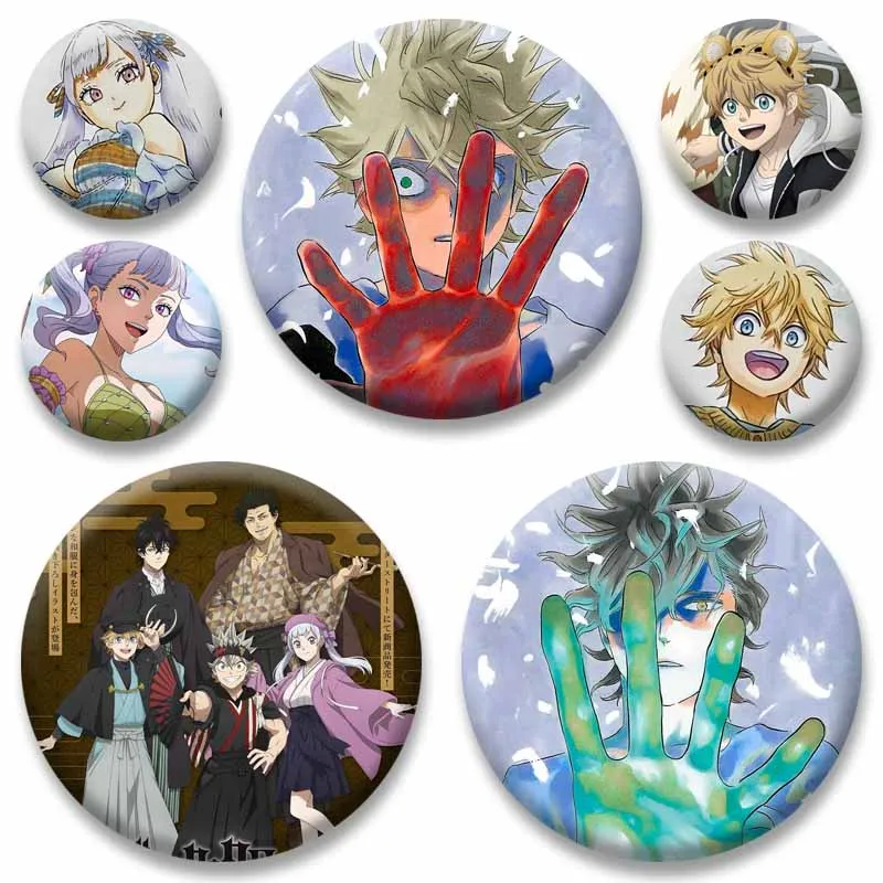 Asta Noelle Yuno Yami Sukehiro Cartoon Badges Anime Black C-Clover Brooch Backpack Clothes Enamel Pins Jewelry Accessories Gifts