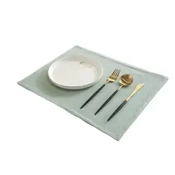 4PCS Solid Color Cotton Napkins,Non-Slip Heat Insulation Placemat,Coffee Tea Dinner Table Mat,Handmade Coaster,Washable Doily