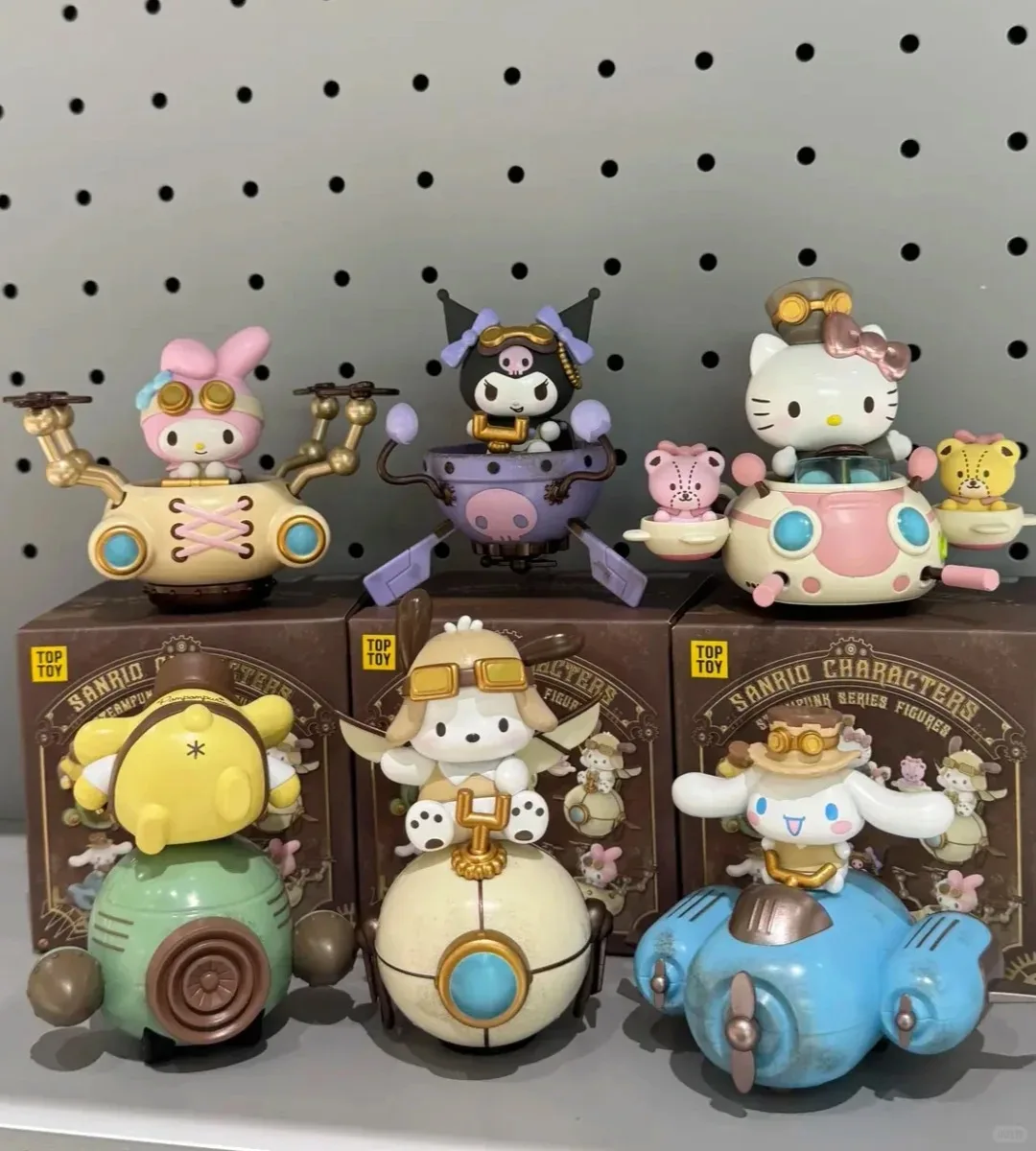 

Toptoy Sanrio Steampunk Series Lomi Katie Cat — Cool Vinyl Blind Box, Trendy Desktop Ornament, Collectible & Stylish Gift