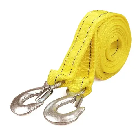 4M Heavy Duty 5 Ton Car Tow Cable Towing Pull Rope Strap Hooks Van Road Recovery for Audi Benz Buick Skoda Mazda Ford Toyota BMW 10 best sales g power bmw - №5