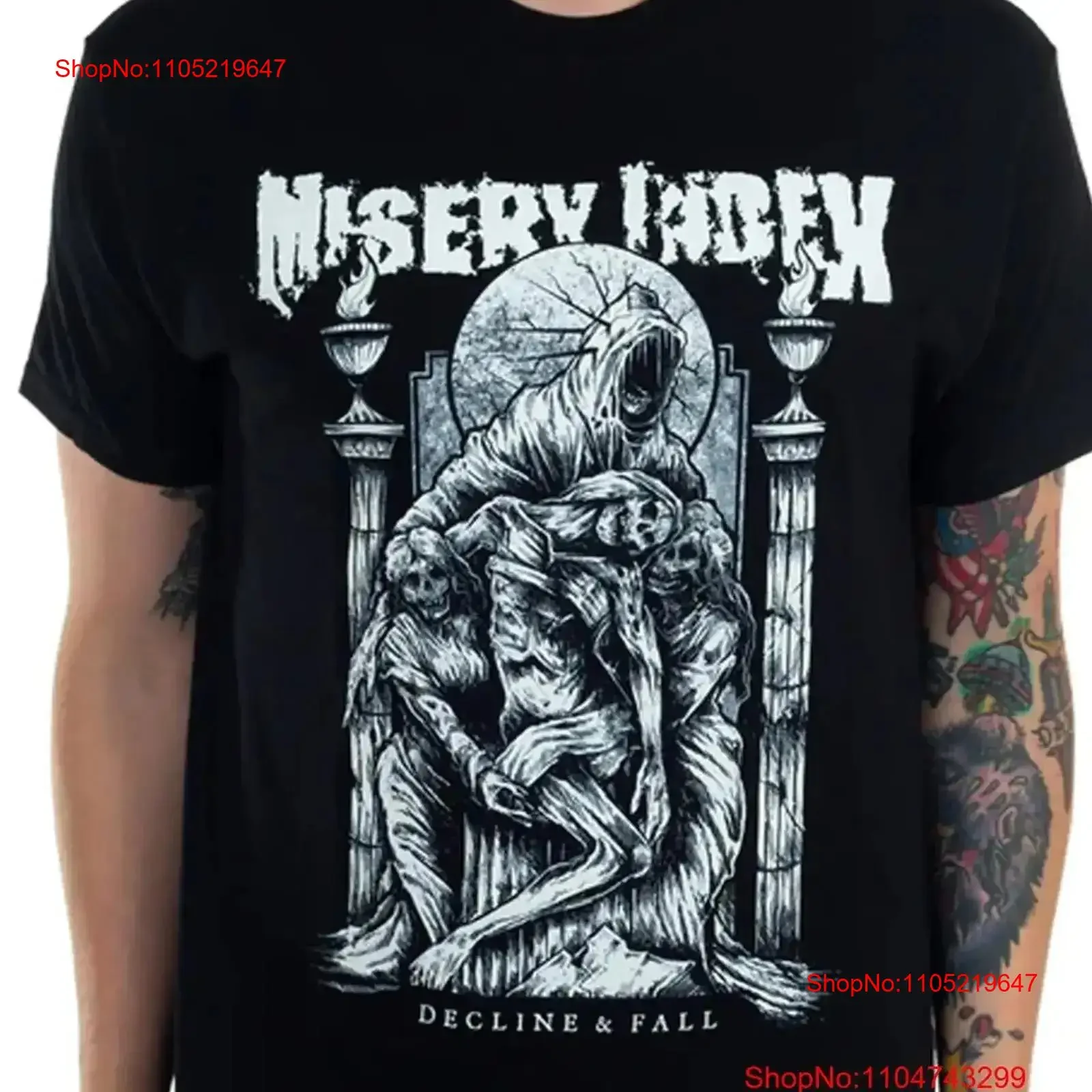 

Misery Index band Decline Fall black T shirt short sleeve All sizes JA355 vintage Washed homme Stylish streetwear Slightly