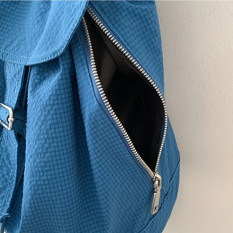 Повседневный женский рюкзак большой емкости, модный школьный рюкзак унисекс со складками, тканевая сумка, корейский дорожный рюкзак 2025