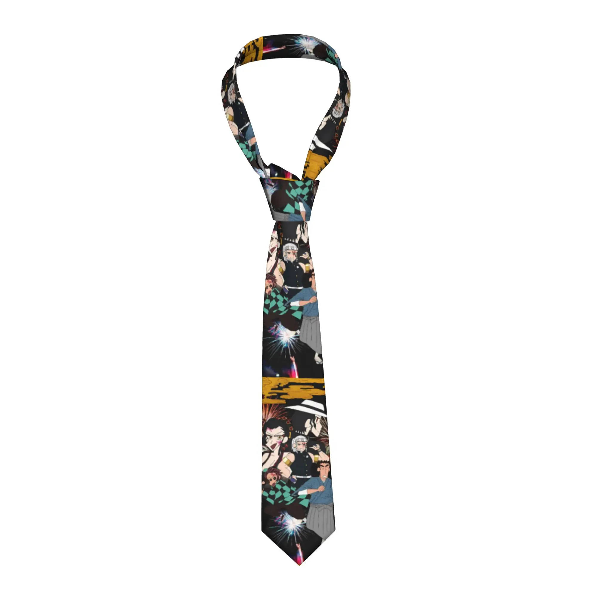 Crayon ShinChan Demon Slayer Necktie Men 8 cm Skinny  Classic Neck Ties  for Mens Suits Accessories Cravat Wedding Business
