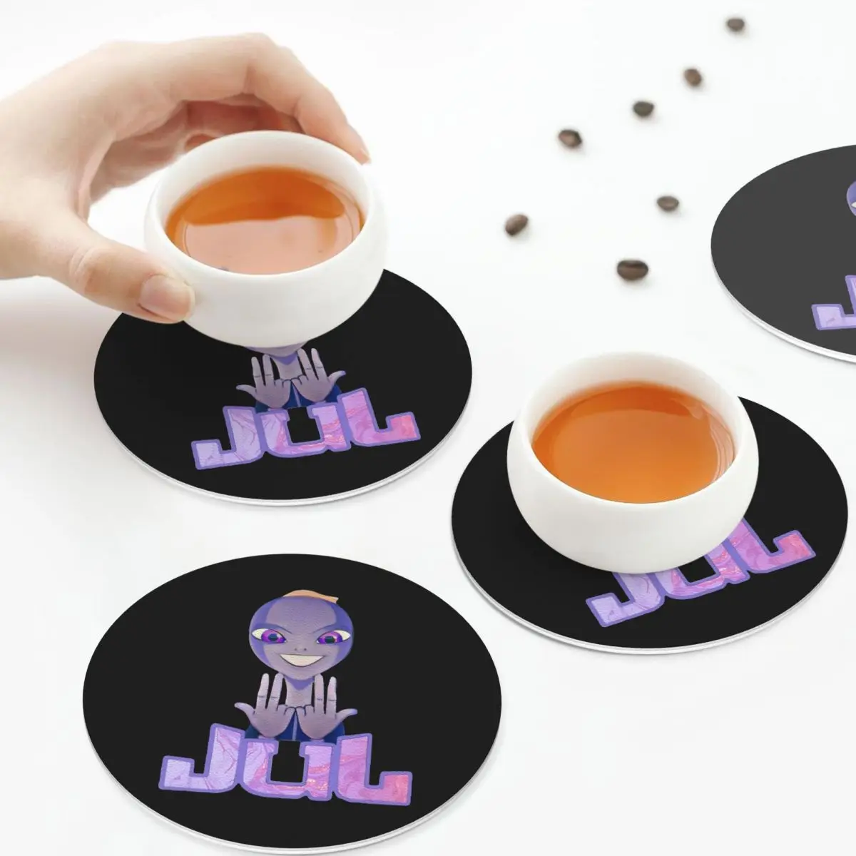 Jul Coasters Kitchen Placemats Non-slip Insulation Cup Coffee Mats For Decor Home Tableware Pads Set of 4