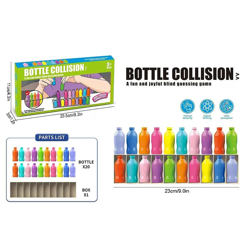 Bottle Match Memory Game For Kids Color Recognition Board Cards Matching Puzzle Logical Thinking Early Educational Toy Gift