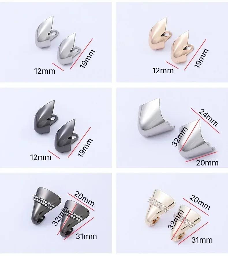 Frauen High Heel Metall Kappe Kappe Tragen und Reißen Concealer Anti-kicking Leder Schuhe Punkt Schutz Flache Schuh Tipps kappe Accessorices – Detail 12