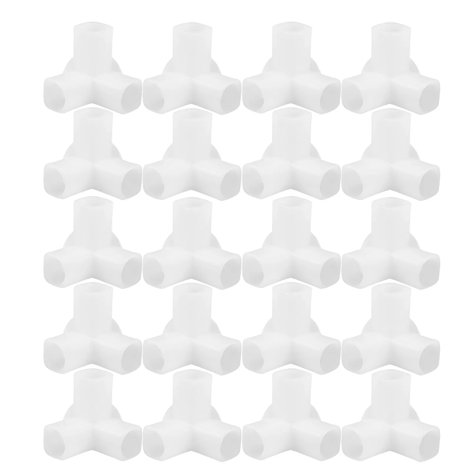 20Pcs Wardrobe Plastic Connectors 3 Way Closet Rack Joints for 16Mm Tubing Clothes Rack Replacement Furniture Cabinet
