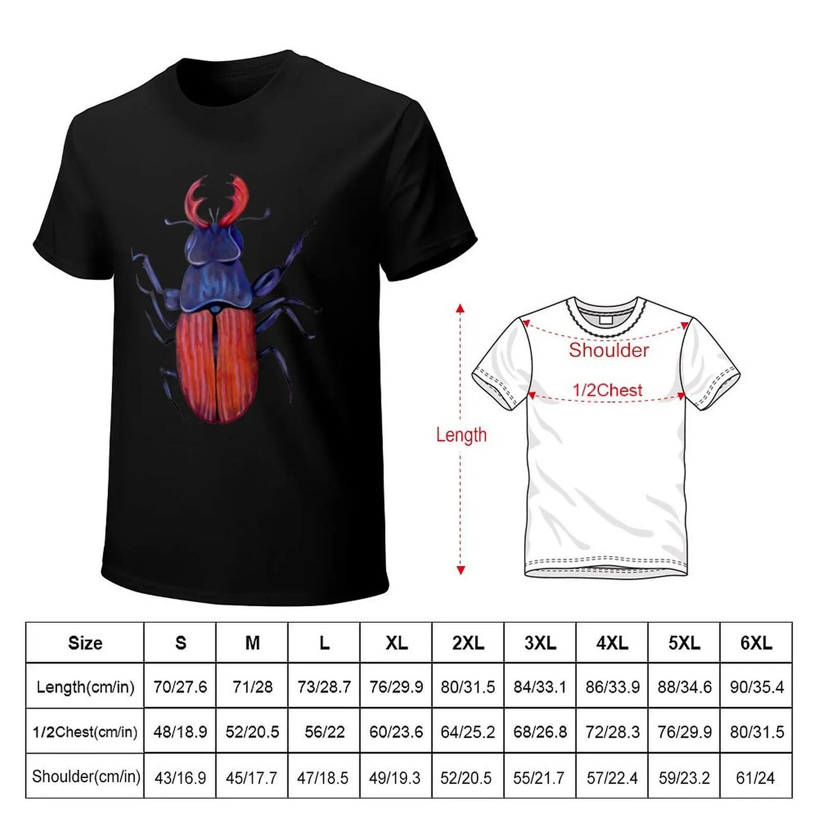 The measurement of space / stag-beetle T-Shirt graphic tee shirt tees anime clothes oversizeds mens t shirt