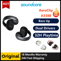 New Arrival Original Anker Soundcore AeroClip Open Ear Earbuds Wireless Bluetooth Earphone Sport Clip On Soft Adaptive Comfort