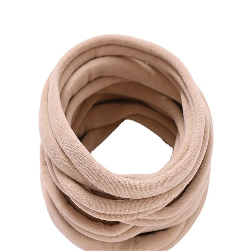 Solid Color Children Hair bands Seamless Nylon Elastic Baby Hairbands Sweet Cute Princess Headdress 10 Pack Wholesale