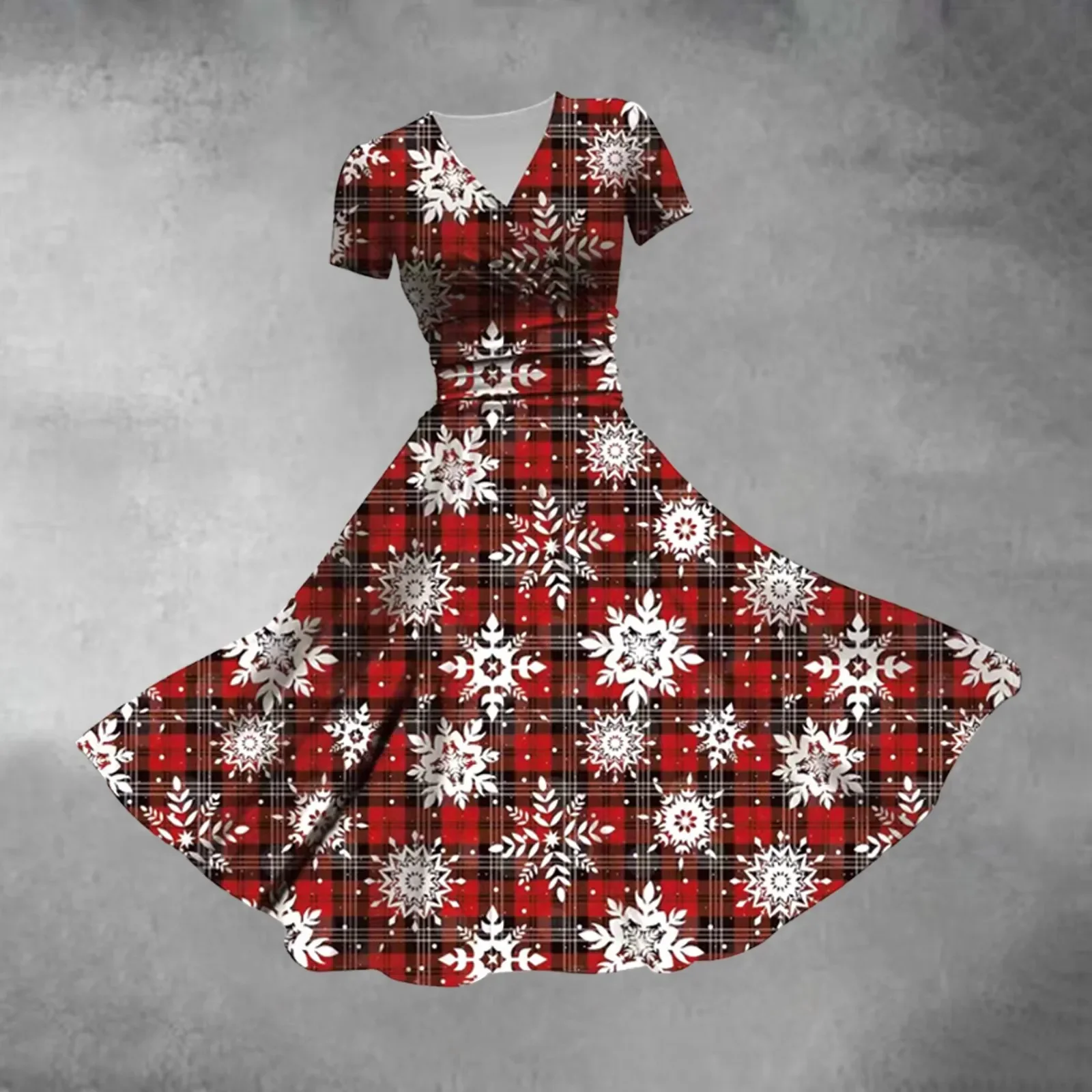 50s Vintage Short Sleeve Xmas A-Line Retro Red Swing Dress Christmas Women Gala Party Formal Gown 70s Prom Dresses 2023 Vestidos