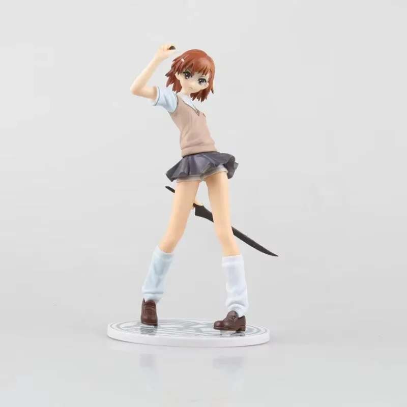 Misaka Mikoto Schuluniform Actionfigur Super Elektromagnetische Pistole Kanone Schwester Sammlermodell Spielzeug für Fans GK fertig