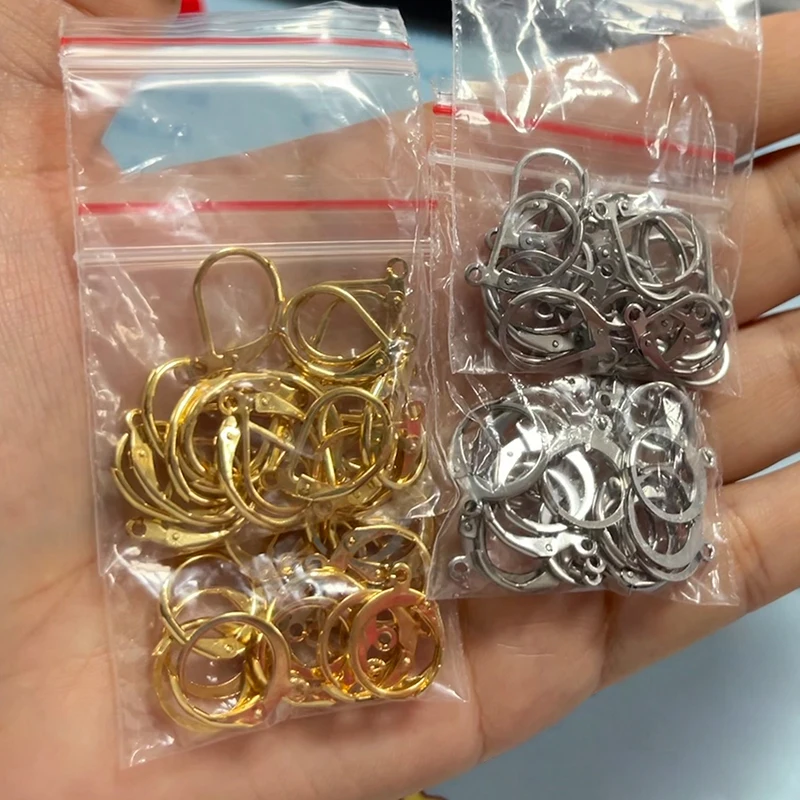 20pcs/Lot Stainless Steel Earrings Hoop Earrings Jewelry Making Supplies Hook Earring Diy Jewelry Materials Accessories