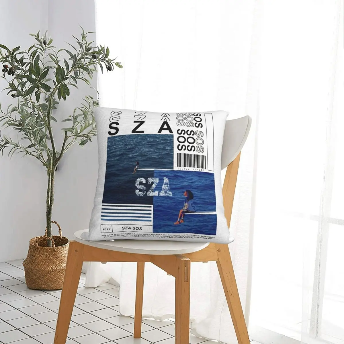 2022 SOS Harajuku Streetwear Rapper Vintage 90s Throw Pillow Cover Polyester Decorative Pillow SZA Creative Pillowcase