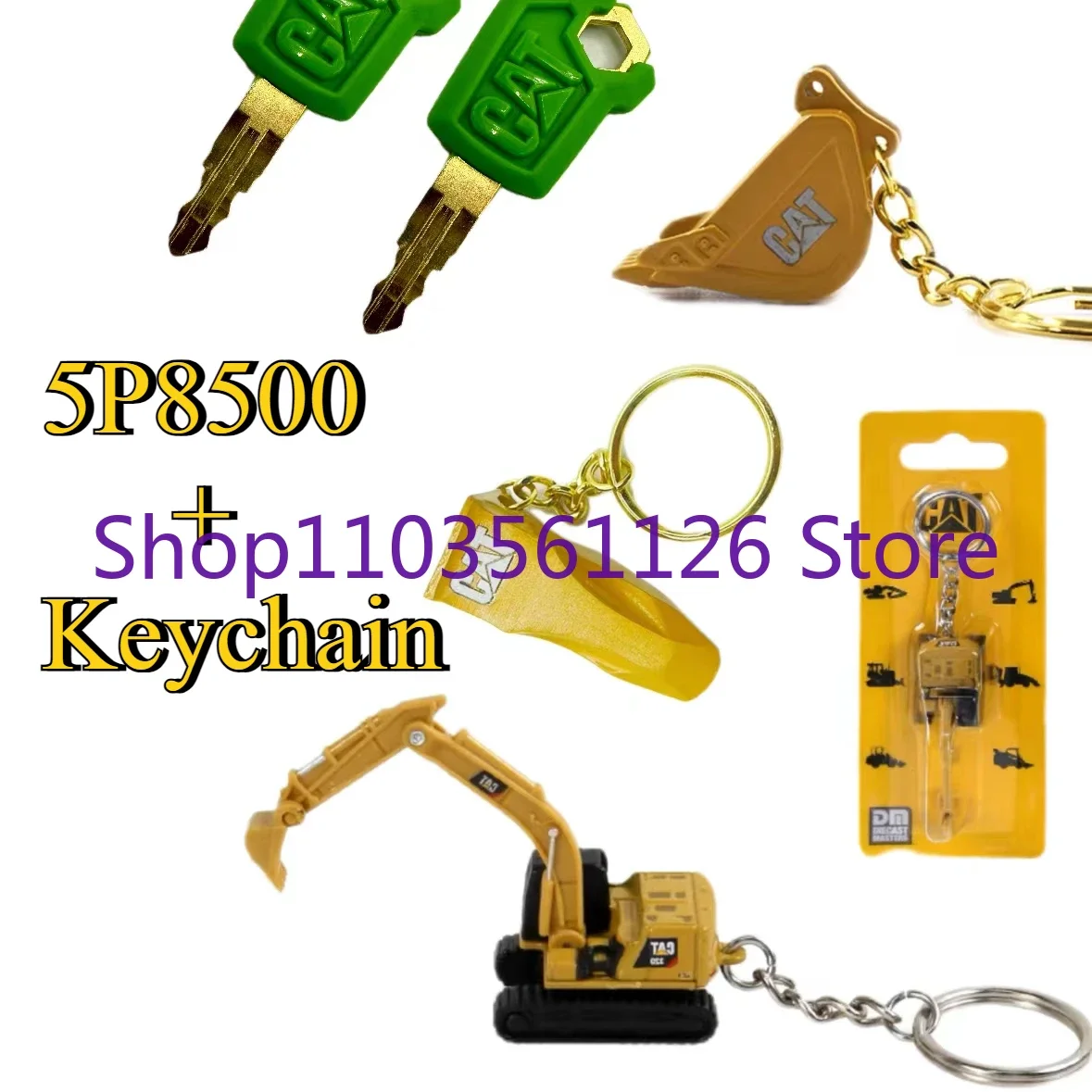 

5P8500 F0002 Ключ зажигания с ковшом, брелок для ключей Caterpillars, экскаватор, тяжелое оборудование