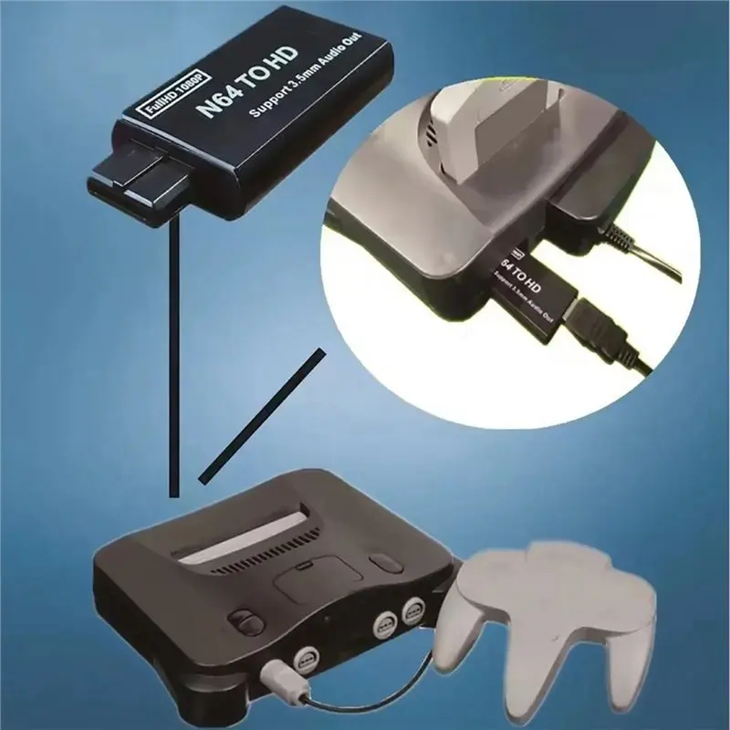 FEDI-1080P N64 To -Compatible Converter Game Adapter Plug And Play HD Cable Adapter For 64/NGC/SNES Accessories - view 4
