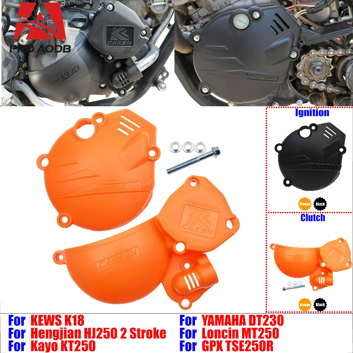 Motorcycle Ignition Protector Clutch Guard Water Pump Cover For Yamaha DT230 Loncin MT250 GPX TSE250R Kayo KT250 Hengjian HJ250