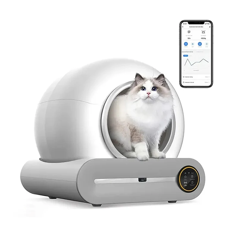 

Self Cleaning Cat . Box Tuya APP Control deodorant Large Capacity Safe Alert Automatic Smart Cat . Box